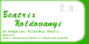 beatrix moldovanyi business card